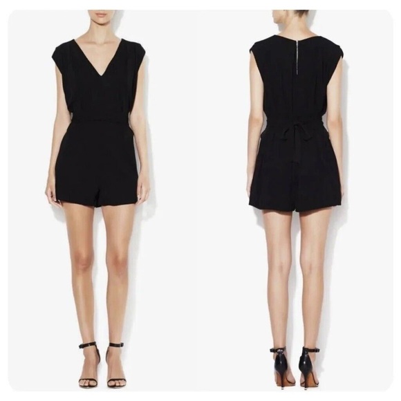 Helmut Lang Black Artemis Jumper‎ Pleated Belted Romper w/ pockets! P Small - Picture 1 of 11